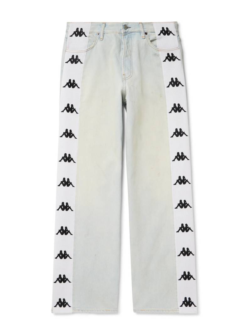 Acne Studios - Kappa Straight-Leg Webbing-Trimmed Jeans - Men - Blue - IT 54 von Acne Studios