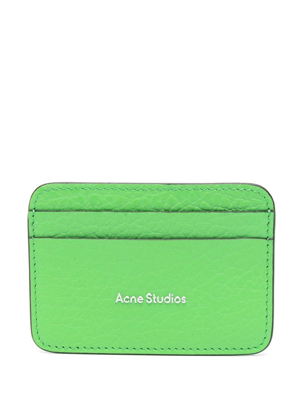 Acne Studios Kartenetui mit Logo-Print - Grün von Acne Studios