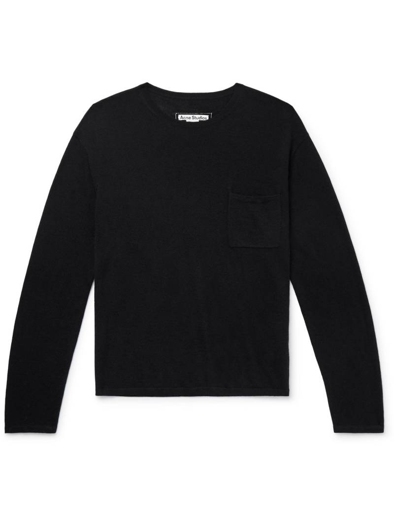 Acne Studios - Kluna Logo-Appliquéd Cashmere Sweater - Men - Black - XS Acne Studios - Kluna Logo-Appliquéd Cashmere Sweater - Men - Black - XS von Acne Studios
