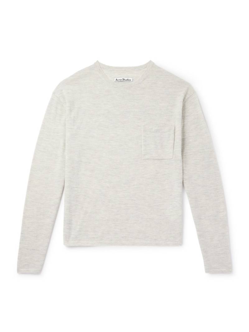 Acne Studios - Kluna Logo-Appliquéd Cashmere Sweater - Men - Gray - XL von Acne Studios