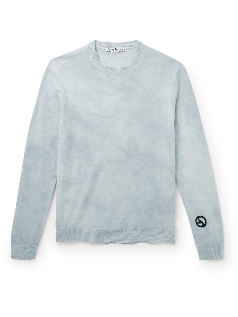 Acne Studios - Kronos Tie-Dyed Cotton-Blend Sweater - Men - Blue - M von Acne Studios