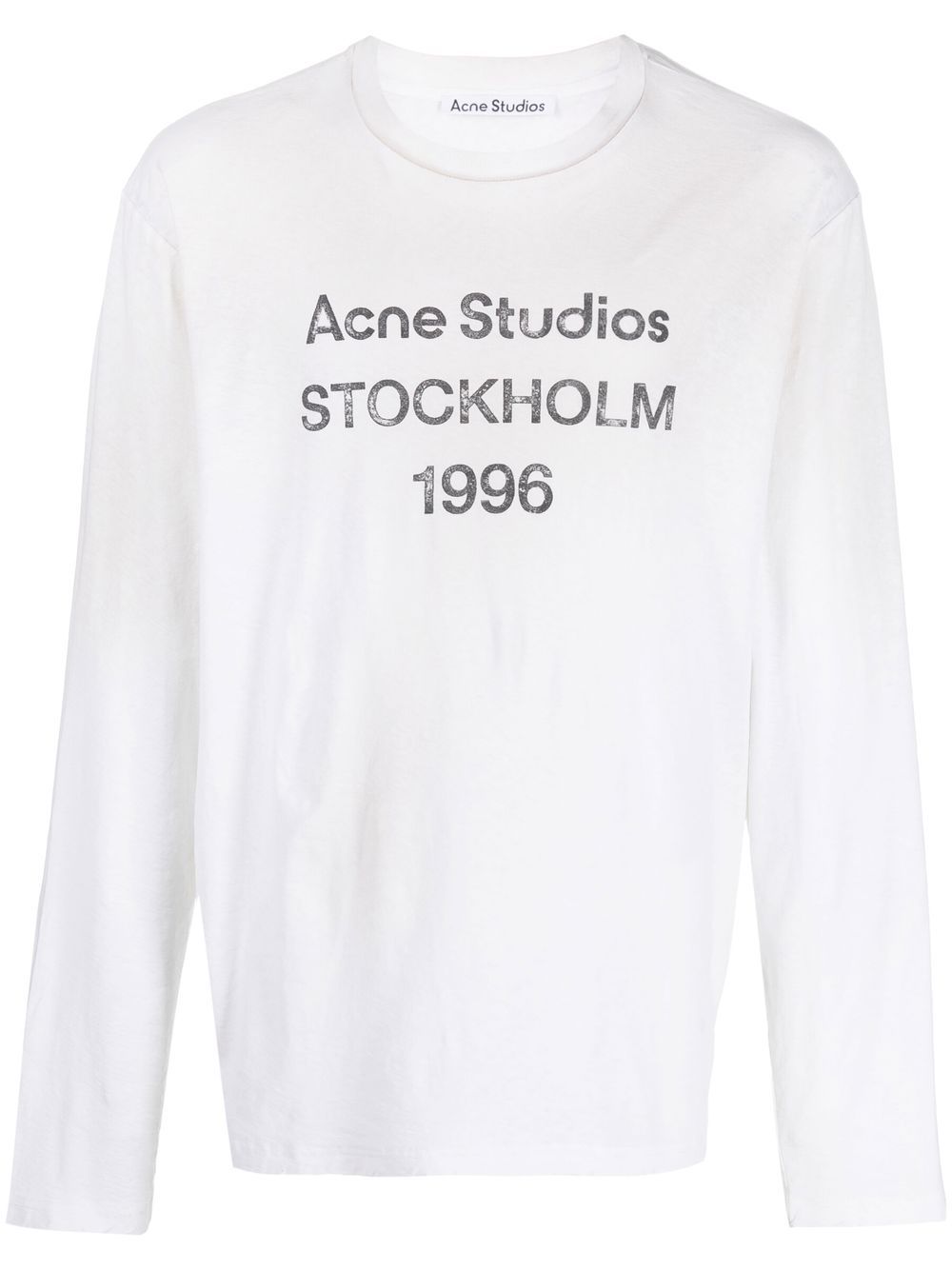 Acne Studios Langarmshirt mit Logo-Print - Weiß von Acne Studios