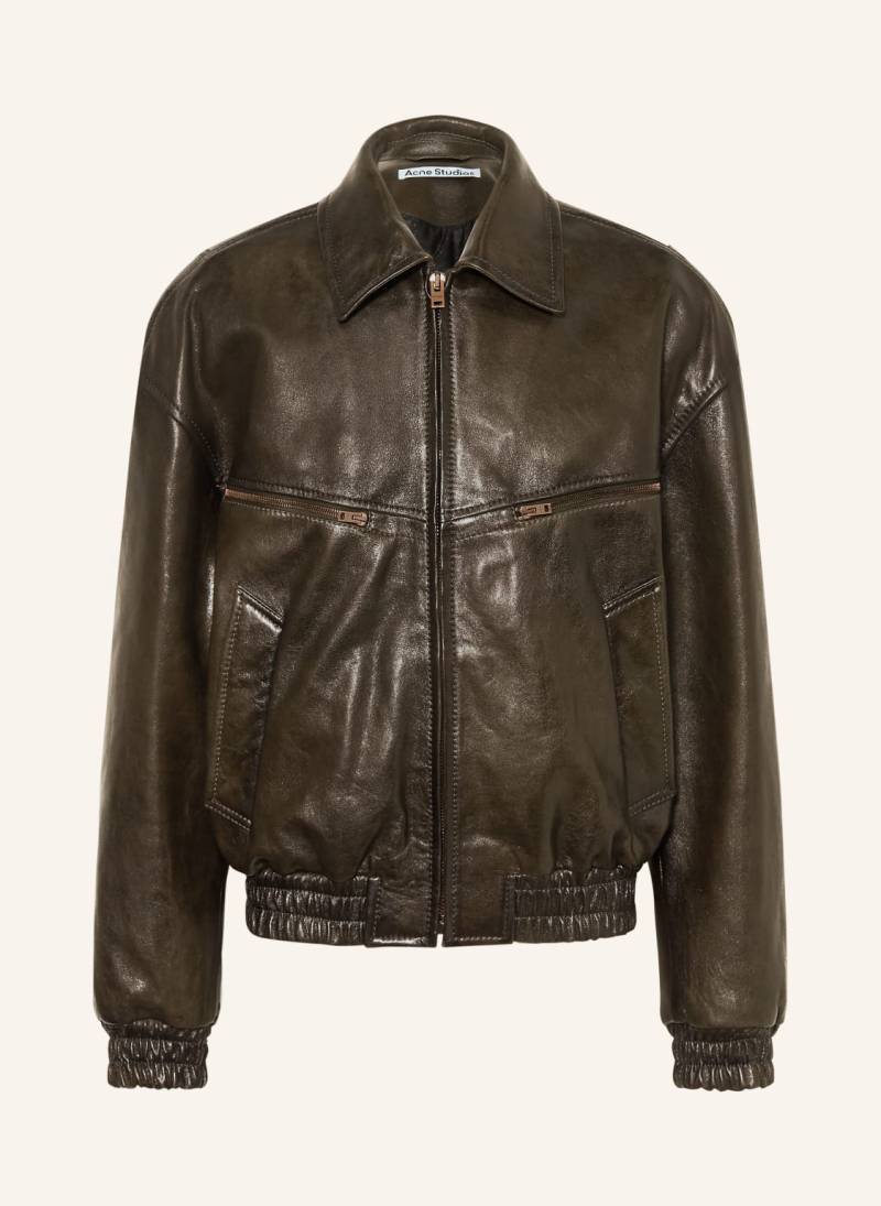 Acne Studios Lederjacke gruen von Acne Studios