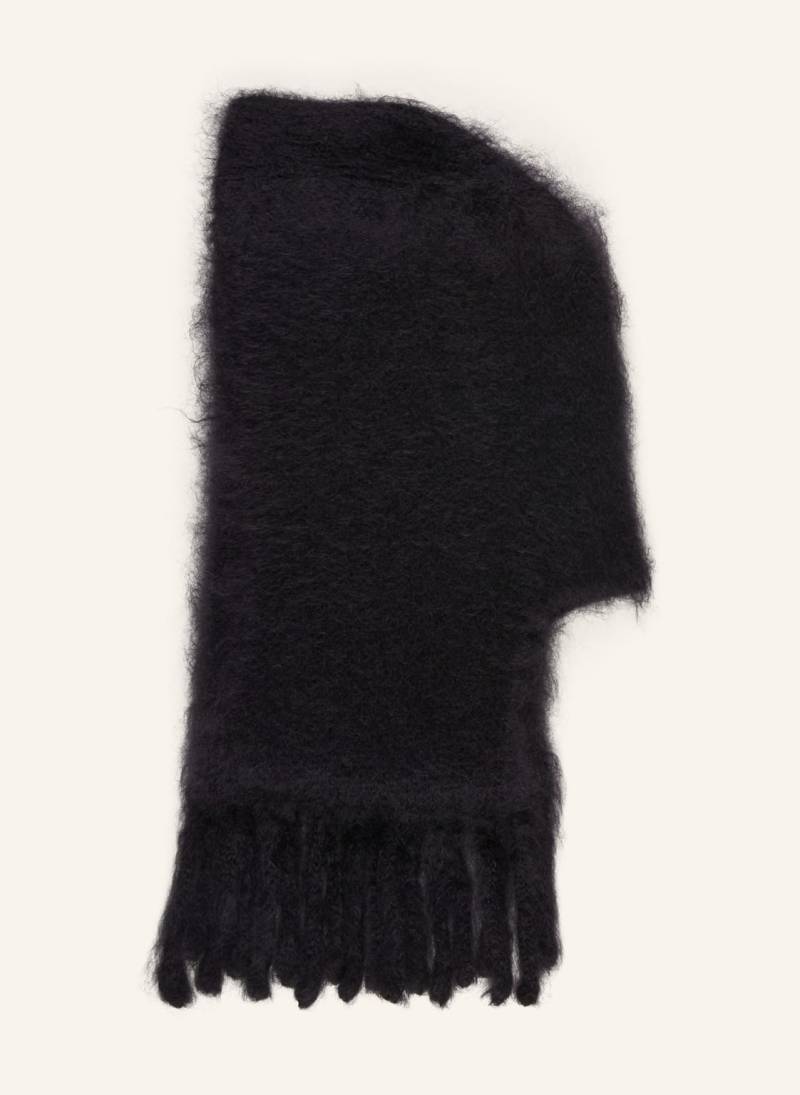 Acne Studios Mohair-Schal Mit Kapuze schwarz von Acne Studios