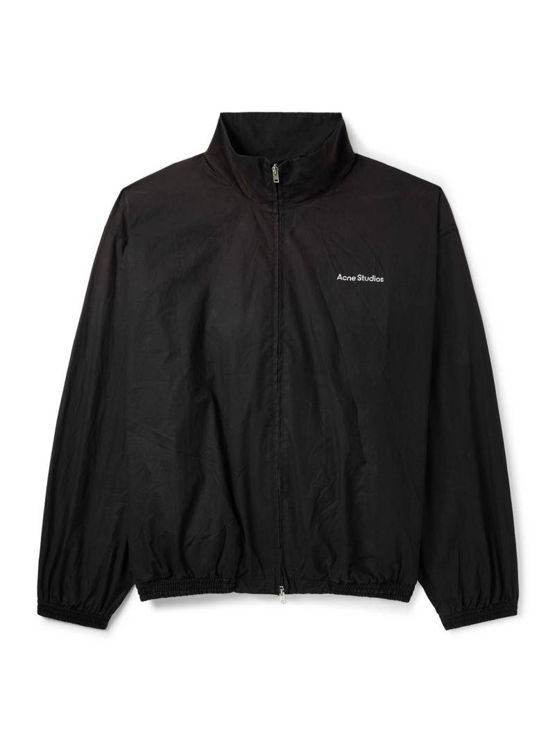 Acne Studios - Olando Logo-Print Cotton-Poplin Jacket - Men - Black - IT 50 von Acne Studios