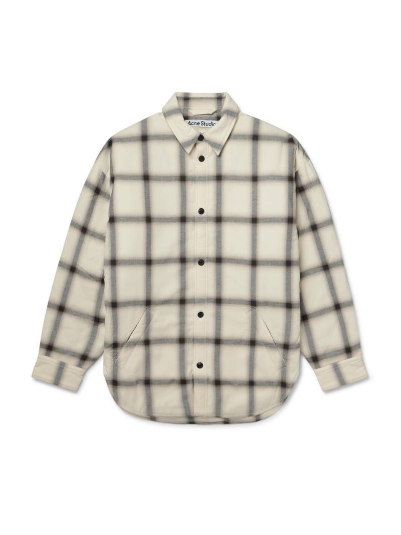 Acne Studios - Osara Oversized Padded Checked Cotton-Flannel Overshirt - Men - Neutrals - IT 46 von Acne Studios