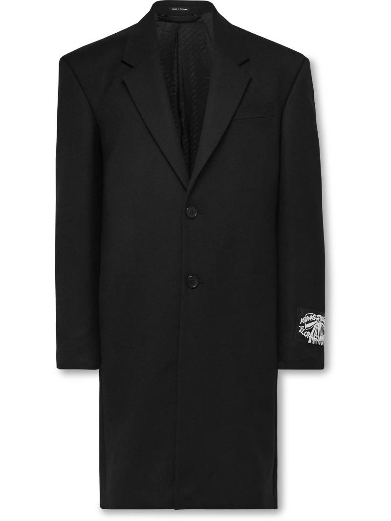 Acne Studios - Oversized Logo-Appliquéd Wool-Twill Blazer - Men - Black - IT 52 von Acne Studios