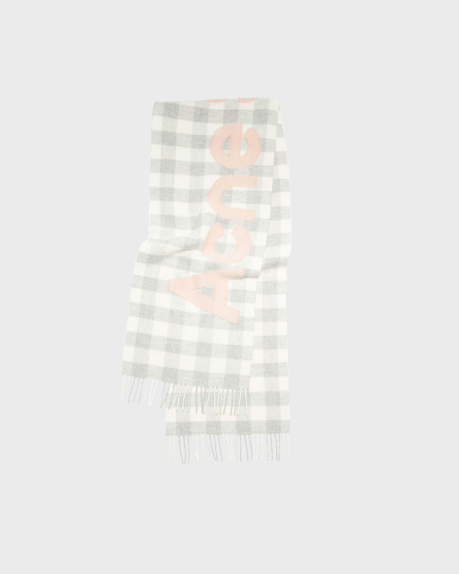 Acne Studios Scarf Check Logo Pink von Acne Studios