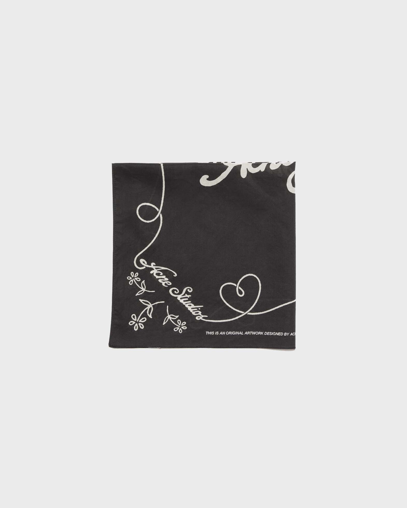 Acne Studios Scarf Light Print Logo Svart/vit von Acne Studios