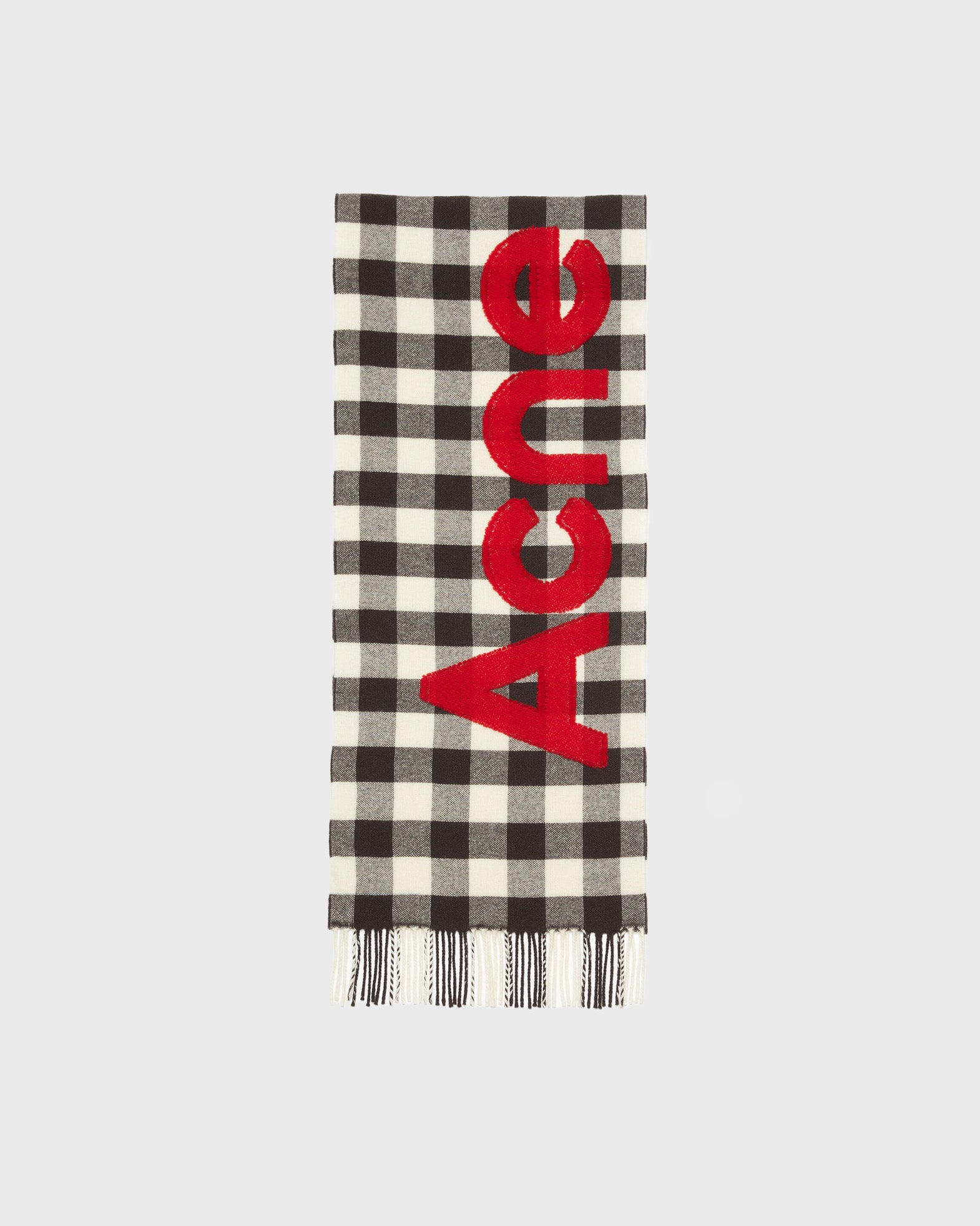 Acne Studios Scarf Logo Check Grey von Acne Studios