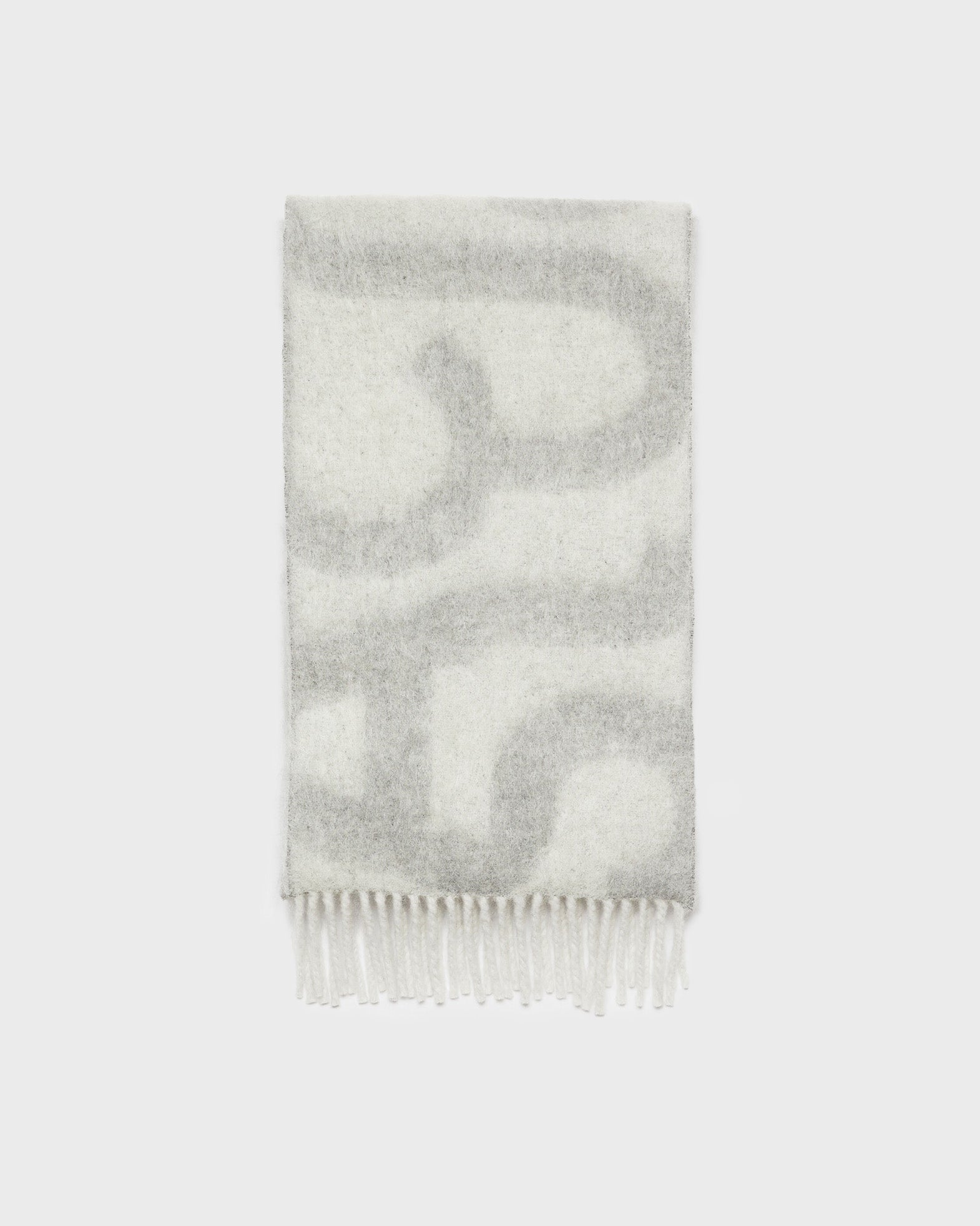 Acne Studios Scarf Logo Fringe Light grey von Acne Studios