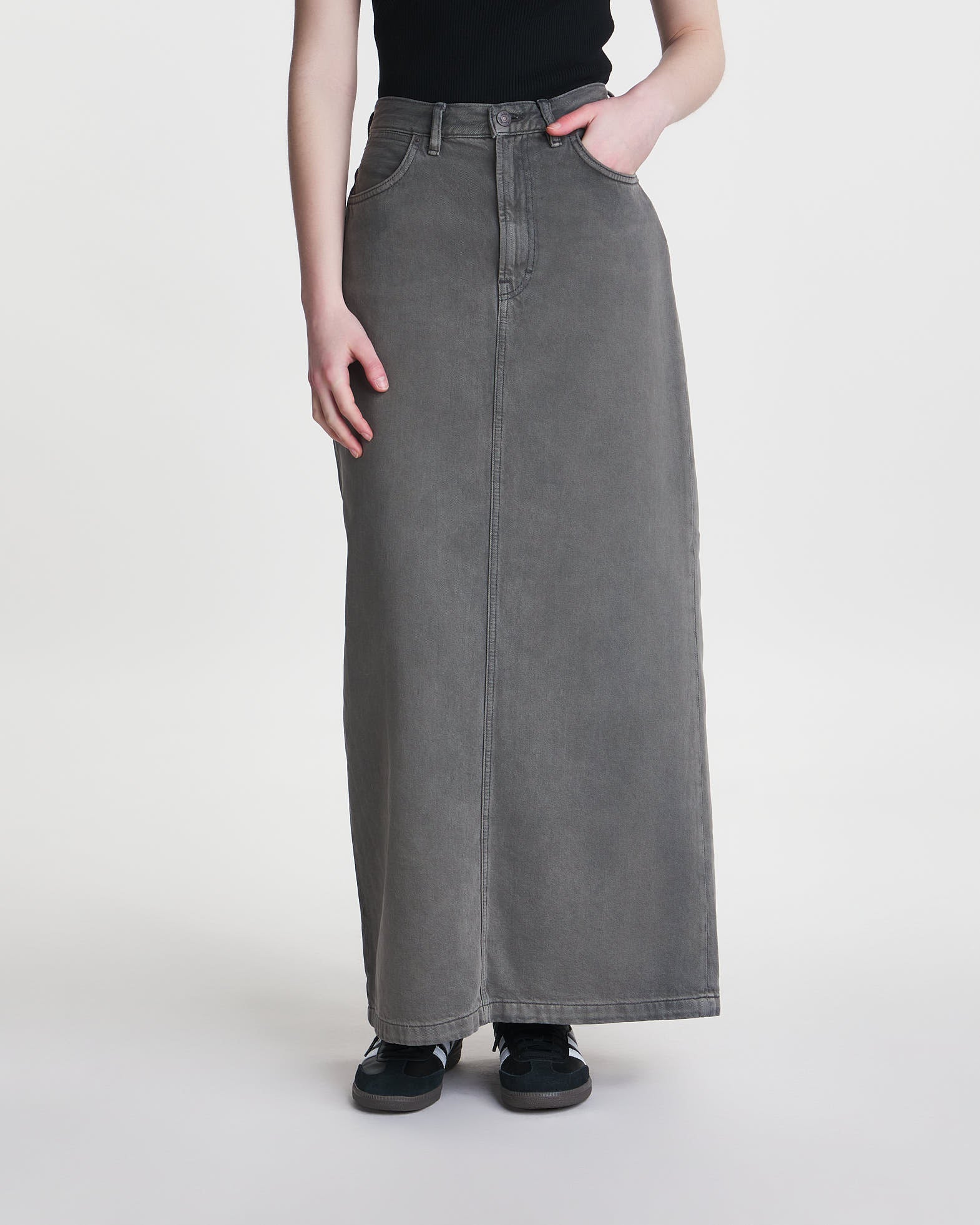 Acne Studios Skirt Denim Maxi Antracite grå von Acne Studios