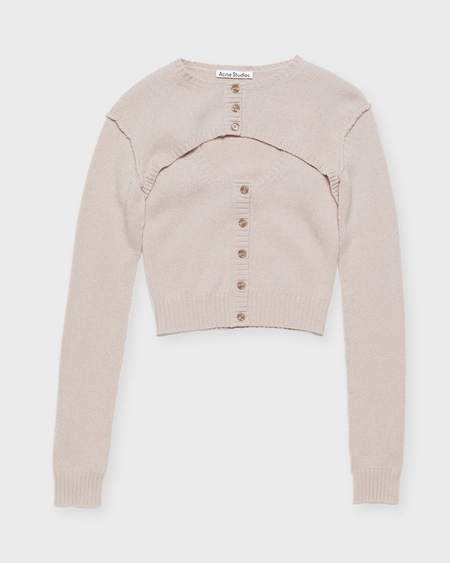 Acne Studios Sweater Knit Tank Cardigan Sand von Acne Studios