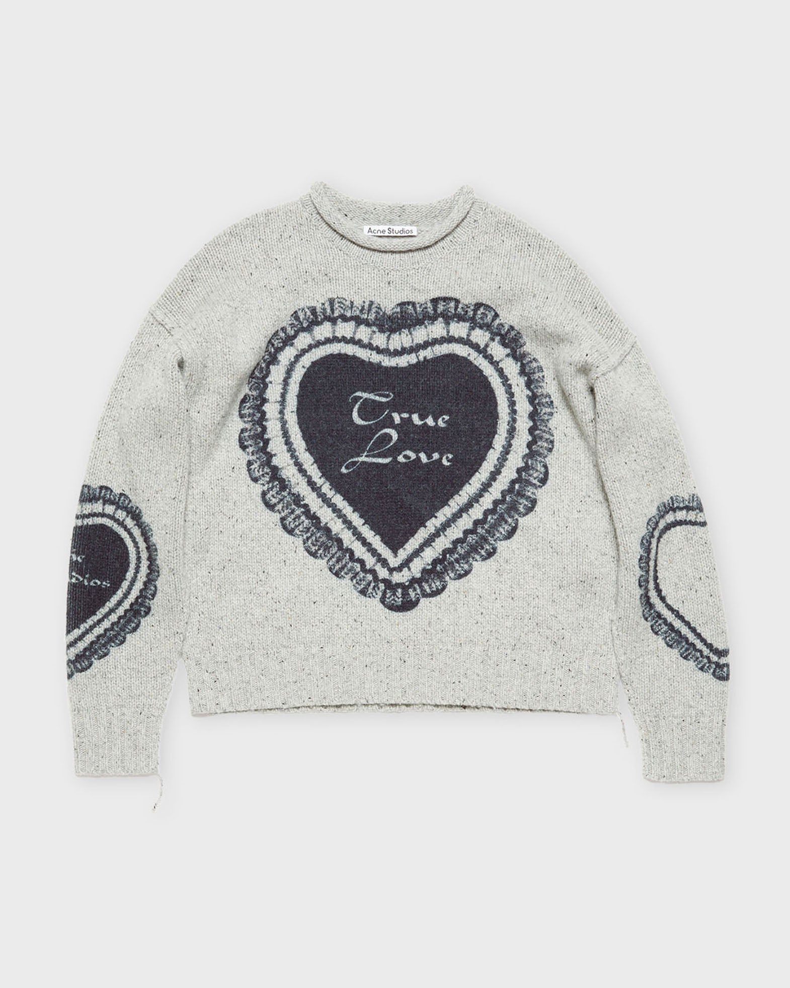 Acne Studios Sweater Printed Wool Light grey von Acne Studios