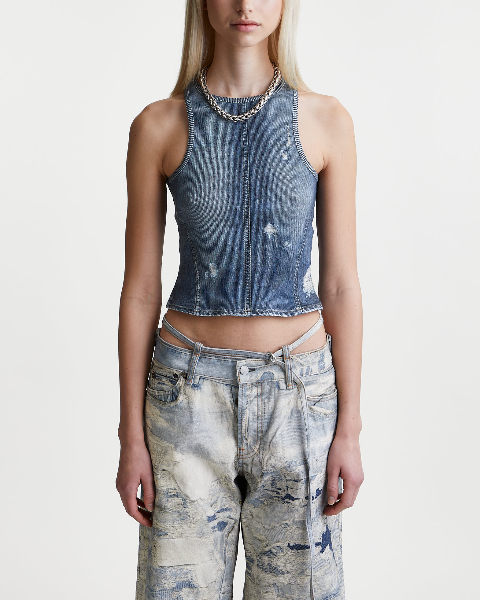 Acne Studios Tank Top Denim Print Denim von Acne Studios