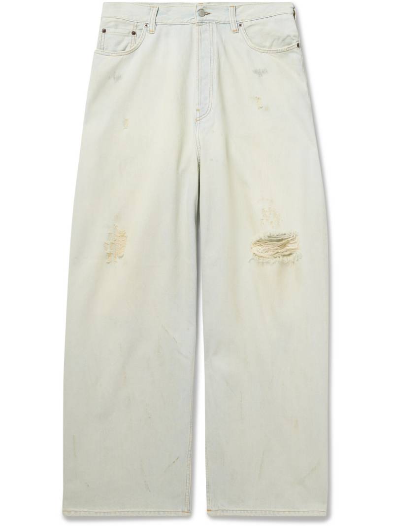 Acne Studios - Wide-Leg Distressed Jeans - Men - Blue - IT 46 von Acne Studios