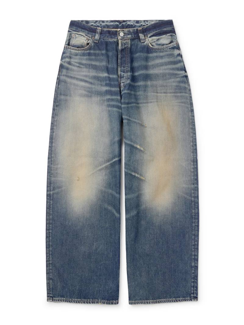 Acne Studios - Wide-Leg Distressed Jeans - Men - Blue - XL von Acne Studios