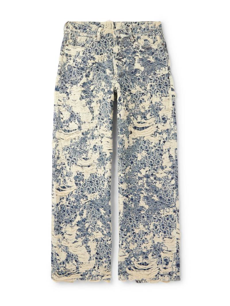 Acne Studios - Wide-Leg Distressed Jeans - Men - Blue - XXL von Acne Studios