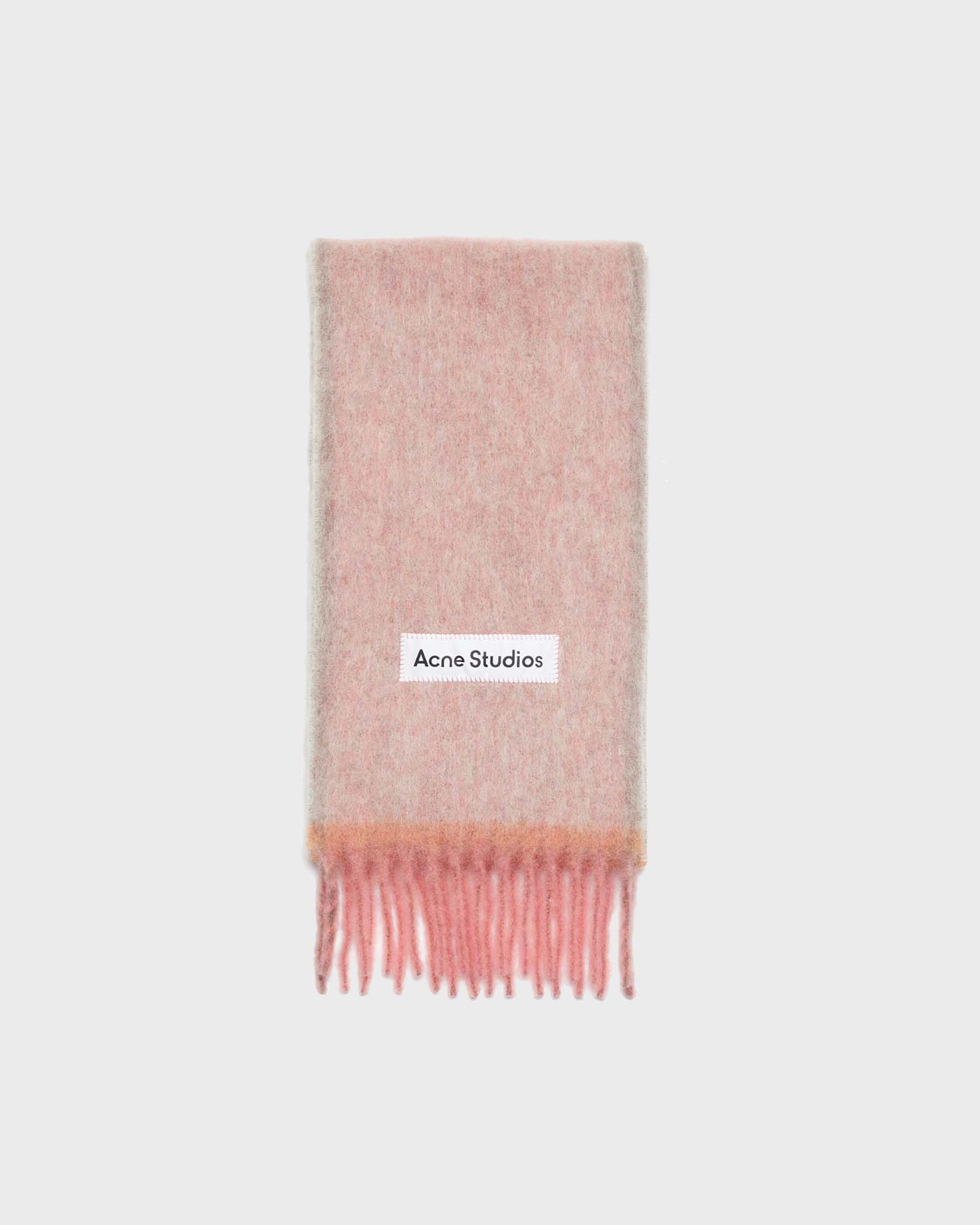 Acne Studios Wool Mohair Scarf Dusty pink/khaki von Acne Studios