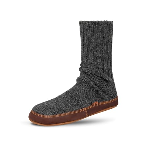 Acorn Unisex-Erwachsene Slipper, Charcoal Ragg Wolle, Large von Acorn