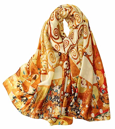 Acotavie Schals für Damen, modischer Schal, lang, Satin, leicht, Sonnenschutz - - 180*90 cm von Acotavie