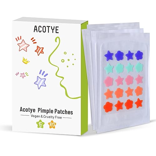 ACOTYE Pimple Patch 60 STÜCKE Stern Pickel Patch mit Niacinamid und Hyaluronsäure, feuchtigkeitsspendend, schnelle Heilung von Acne Patch und Behandlung von Acne Scars Remover (AC-XX-04, S) von Acotye