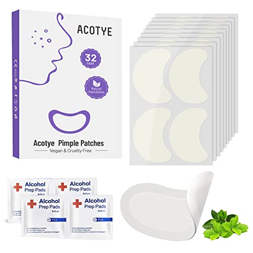 ACOTYE Pimple Patches 32 Stück Powerful Großes Pickel Patch mit Teebaumöl, Salicylsäure und Niacinamid, Schnelle Heilung für Große Zit Breakouts an Kinn, Wangen, Rücken ACOTYE Pimple Patches 32 Stück Powerful Großes Pickel Patch mit Teebaumöl, Salicylsäure und Niacinamid, Schnelle Heilung für Große Zit Breakouts an Kinn, Wangen, Rücken von Acotye