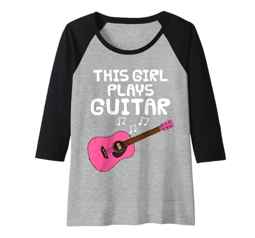 Damen Dieses Mädchen spielt Gitarre, Gitarristin und Musikerin Raglan Damen Dieses Mädchen spielt Gitarre, Gitarristin und Musikerin Raglan von Acoustic Guitarist Musician Girl By DoodleRob
