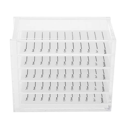 5-lagige Wimpern-Aufbewahrungsbox aus Kunststoff, Make-up-Organizer Zum Pfropfen von Wimpern, Kleber, Palettenhalter. 5 Lagen mit Riesiger Kapazität mit Einer 5-lagigen Wimper. lash equipment org von Acouto