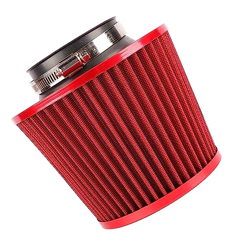 76 Mm Luftfilterluftreiniger Motorluftansauterfilter Hochflussfilter für eine Verbesserte Motorleistung mit Leinwand Aluminiumlegierung Kunststoffkonstruktion von Acouto