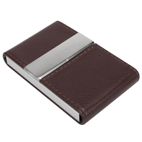 Acouto Doppelter Offener Busin-Kartenhalter aus Edelstahl, N-Kartenetui, Kreditkartenetui, der an Einer Veranstaltung oder Einem Meeting Teilnimmt (Kaffee) von Acouto