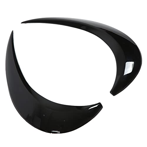 Auto-Innen- und Außenmodifikation P L Rechts Glänzend Schwarz Scheinwerfer-Augenbraue-Bucht ABS Auto-Augenlider-Aufkleber Außendekorationszubehör Auto-Innenraum und -Außenbereich von Acouto