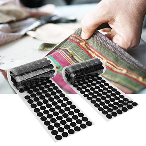 DOTS Stickerhook Loo 300 Paare Punkt Aufkleber Haken und Loop Sticker Rund Starke Selbstklebende Befestigungskapitalisierung der Branche Home Convener TapeHook Loop Aufkleber Kleber Dot (BLACK) von Acouto