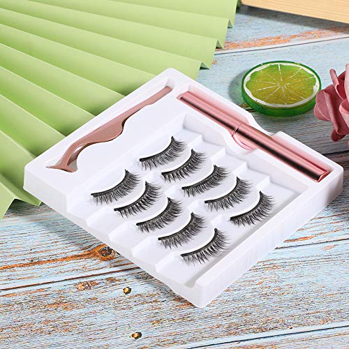 Falsche WimpernKleber, Magnet Falsche Wimpern Magnetischer Flüssiger Eyeliner Pinzette Wimpern Make-up-Werkzeug-Set von Acouto