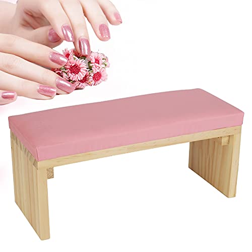 Nagelkissen Handauflage für Nägel, Nail Art Handauflage Kissen Weiche PU-Lederarmauflage für Nagelstudio-Maniküre (PINK) von Acouto