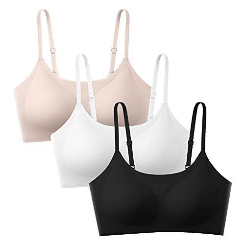 Acramy Damen Wohlfühl BH Ohne Bügel Gepolstert Bustier Top Soft Bra BH (XL, A-Mehrfarbig) von Acramy