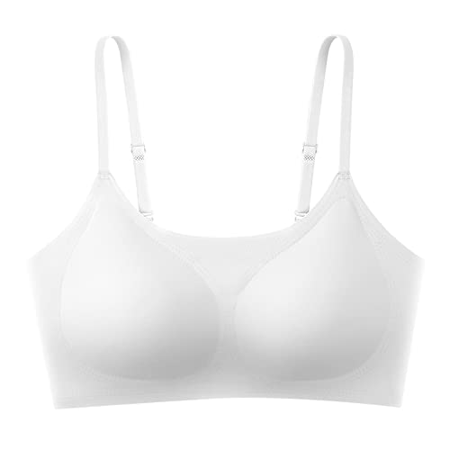 Acramy Damen Wohlfühl BH Ohne Bügel Gepolstert Bustier Top Soft Bra BH (XL, 1 x Weiß) von Acramy