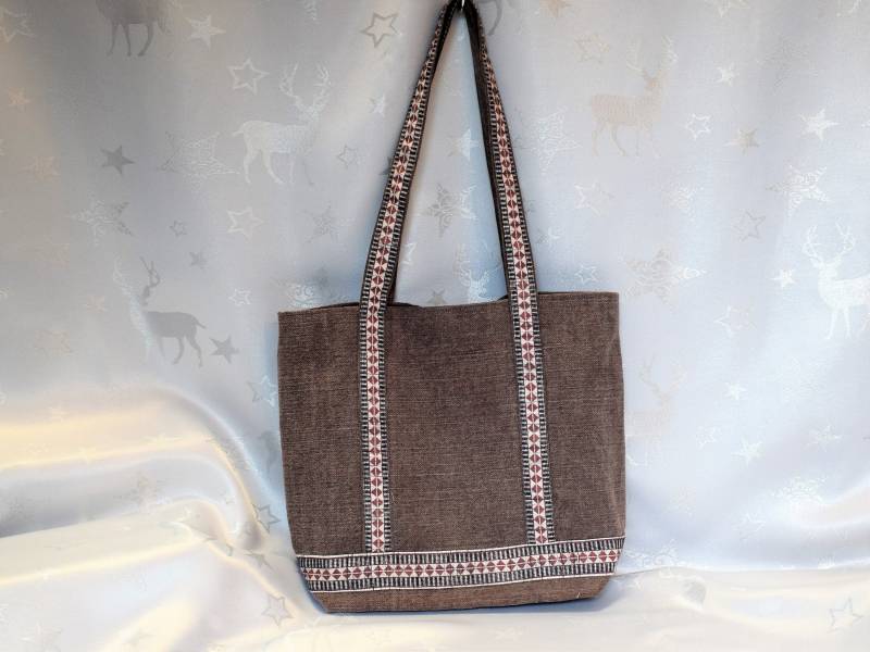 Beutel Aus Gewaschenem Leinen Und Baumwolle, Gefüttert Beutel Aus Gewaschenem Leinen Und Baumwolle, Gefüttert von Acreart