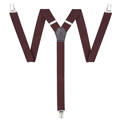 Action Ward Hosenträger für Herren | Y-Rücken elastische Hosenträger, Dunkelbraun, 1Pack Action Ward Hosenträger für Herren | Y-Rücken elastische Hosenträger, Dunkelbraun, 1Pack von Action Ward