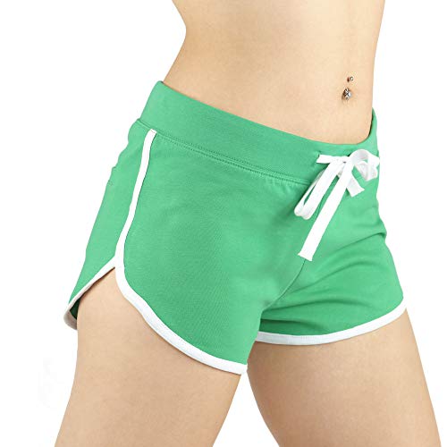 Damen Active French Terry Dolphin Hem Knit Pull-on Shorts - Gr�n - Groß Damen Active French Terry Dolphin Hem Knit Pull-on Shorts - Gr�n - Groß von Action Ward