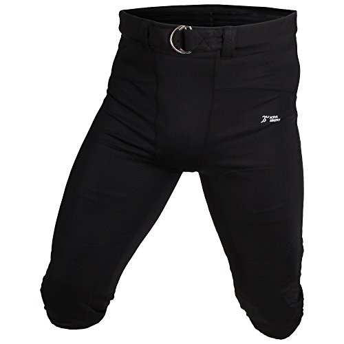 Active Athletics Football Hose Elite Gamepants No Fly (mit breitem Gürtel) - schwarz M von Active Athletics