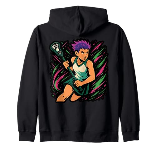 Lacrosse Boy Running Graphic Sportliches Design Kapuzenjacke Lacrosse Boy Running Graphic Sportliches Design Kapuzenjacke von Active Lacrosse Girl Design for Sports Lovers