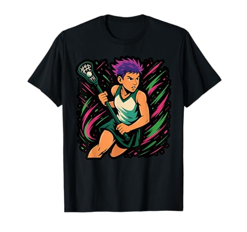 Lacrosse Boy Running Graphic Sportliches Design T-Shirt Lacrosse Boy Running Graphic Sportliches Design T-Shirt von Active Lacrosse Girl Design for Sports Lovers