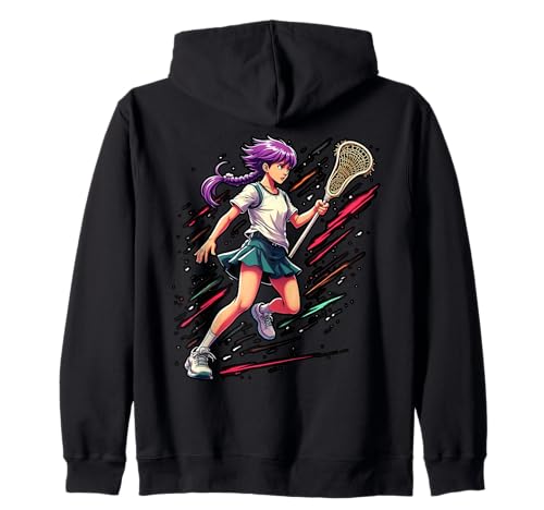 Lacrosse Mädchen Running Graphic Sportliches Design Kapuzenjacke Lacrosse Mädchen Running Graphic Sportliches Design Kapuzenjacke von Active Lacrosse Girl Design for Sports Lovers