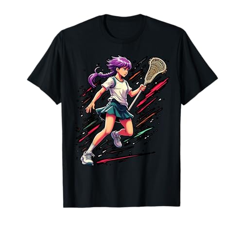 Lacrosse Mädchen Running Graphic Sportliches Design T-Shirt Lacrosse Mädchen Running Graphic Sportliches Design T-Shirt von Active Lacrosse Girl Design for Sports Lovers
