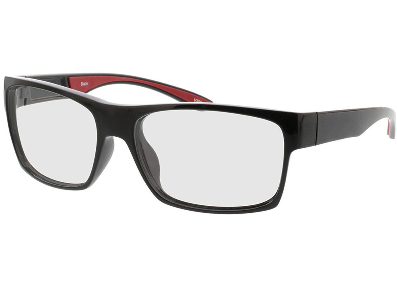 Blaze - schwarz/rot Gleitsichtbrille, Vollrand, Rechteckig von Active by Brille24