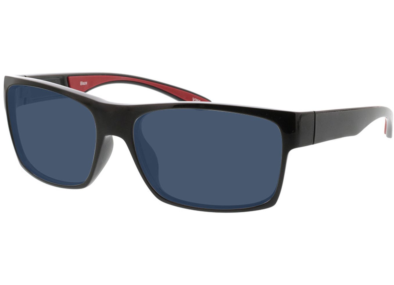 Blaze - schwarz/rot Sonnenbrille mit Sehstärke, Vollrand, Rechteckig von Active by Brille24