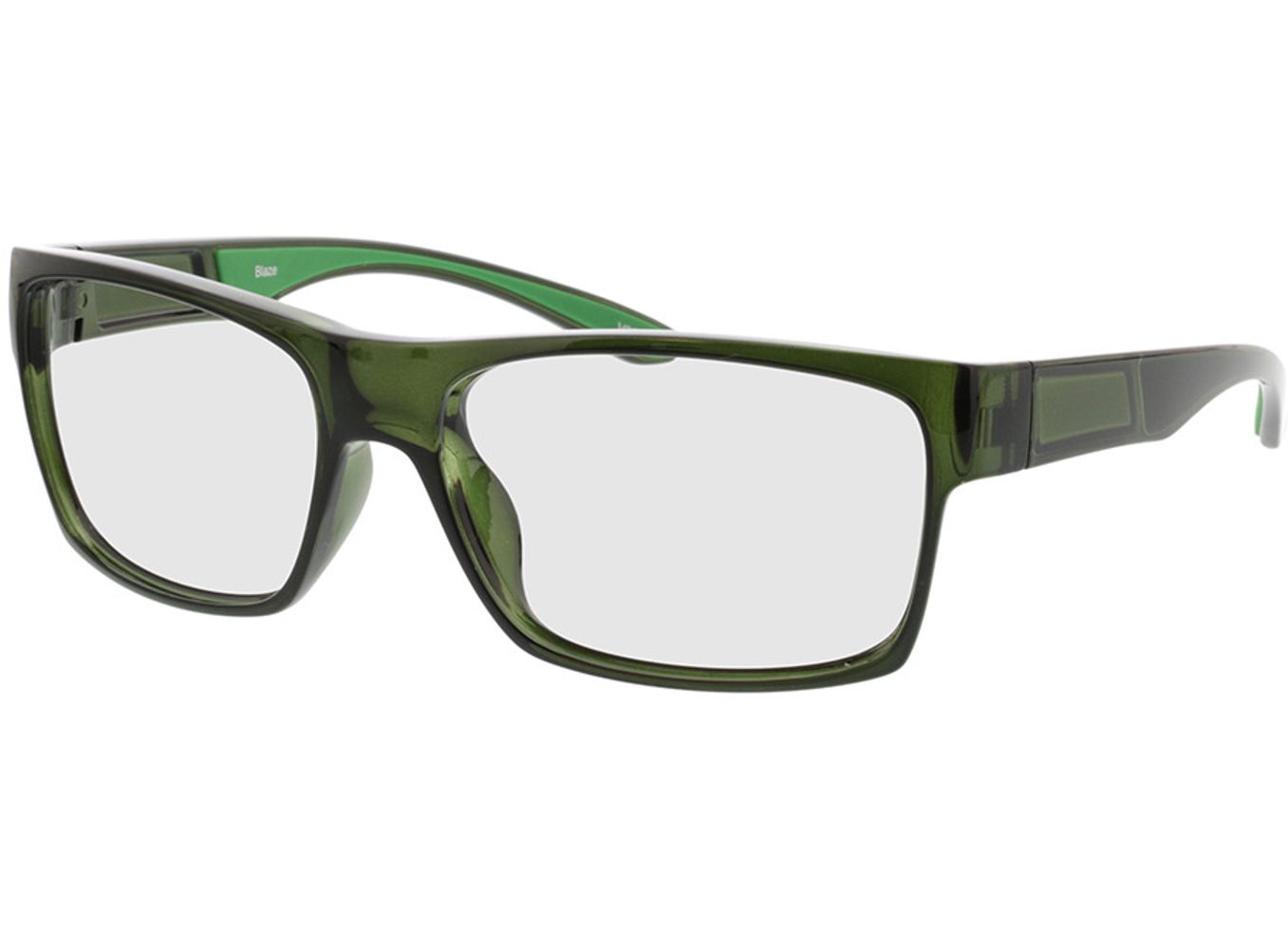 Blaze - transparent khaki/grün Gleitsichtbrille, Vollrand, Rechteckig von Active by Brille24