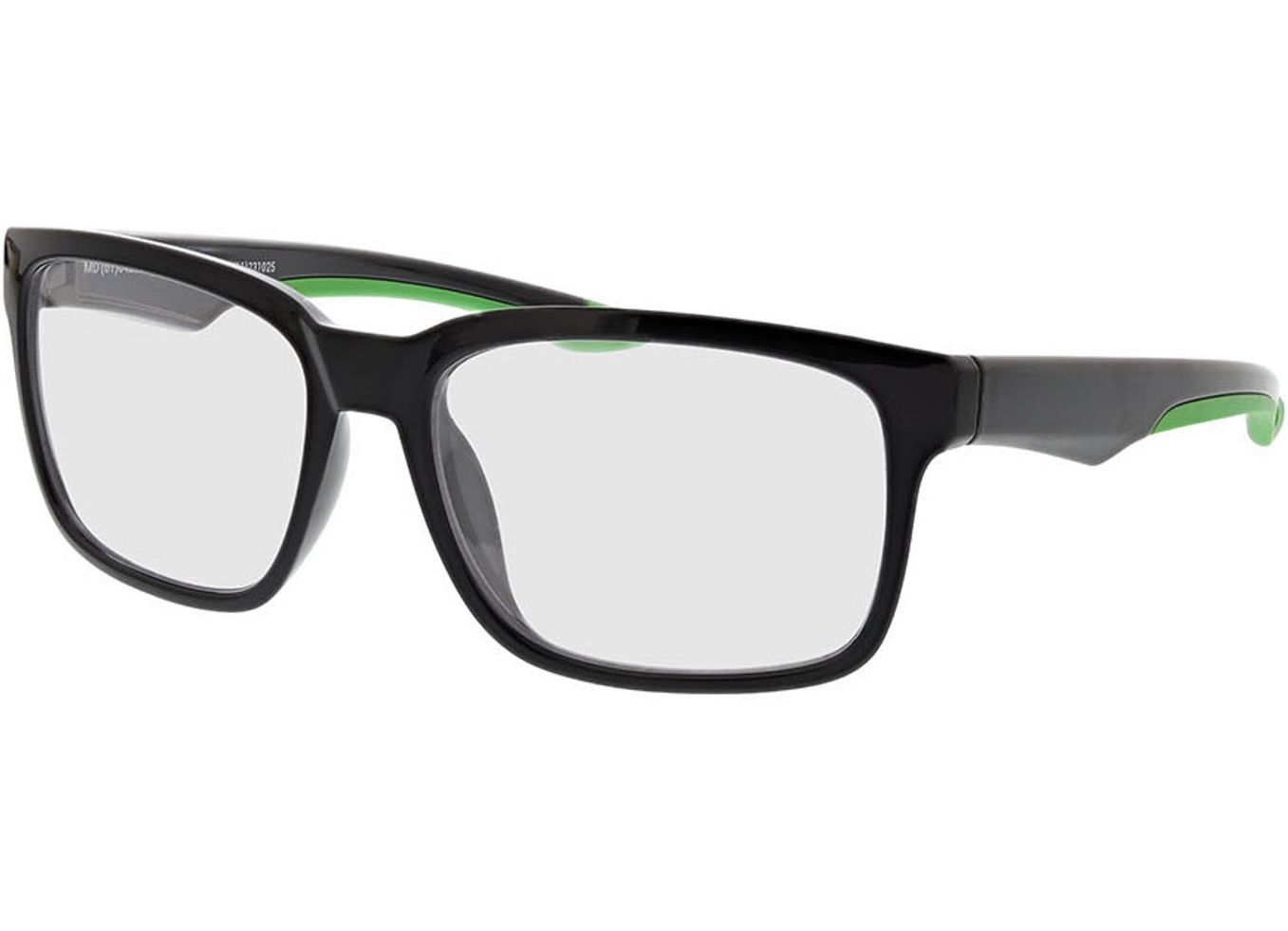 Dynamic - schwarz/grün Brillengestell inkl. Gläser, Vollrand, Rechteckig von Active by Brille24