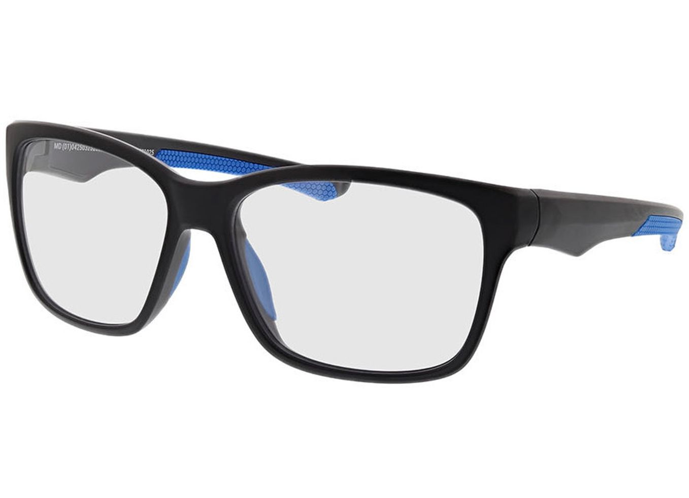 Force - matt schwarz/blau Brillengestell inkl. Gläser, Vollrand, Rechteckig von Active by Brille24
